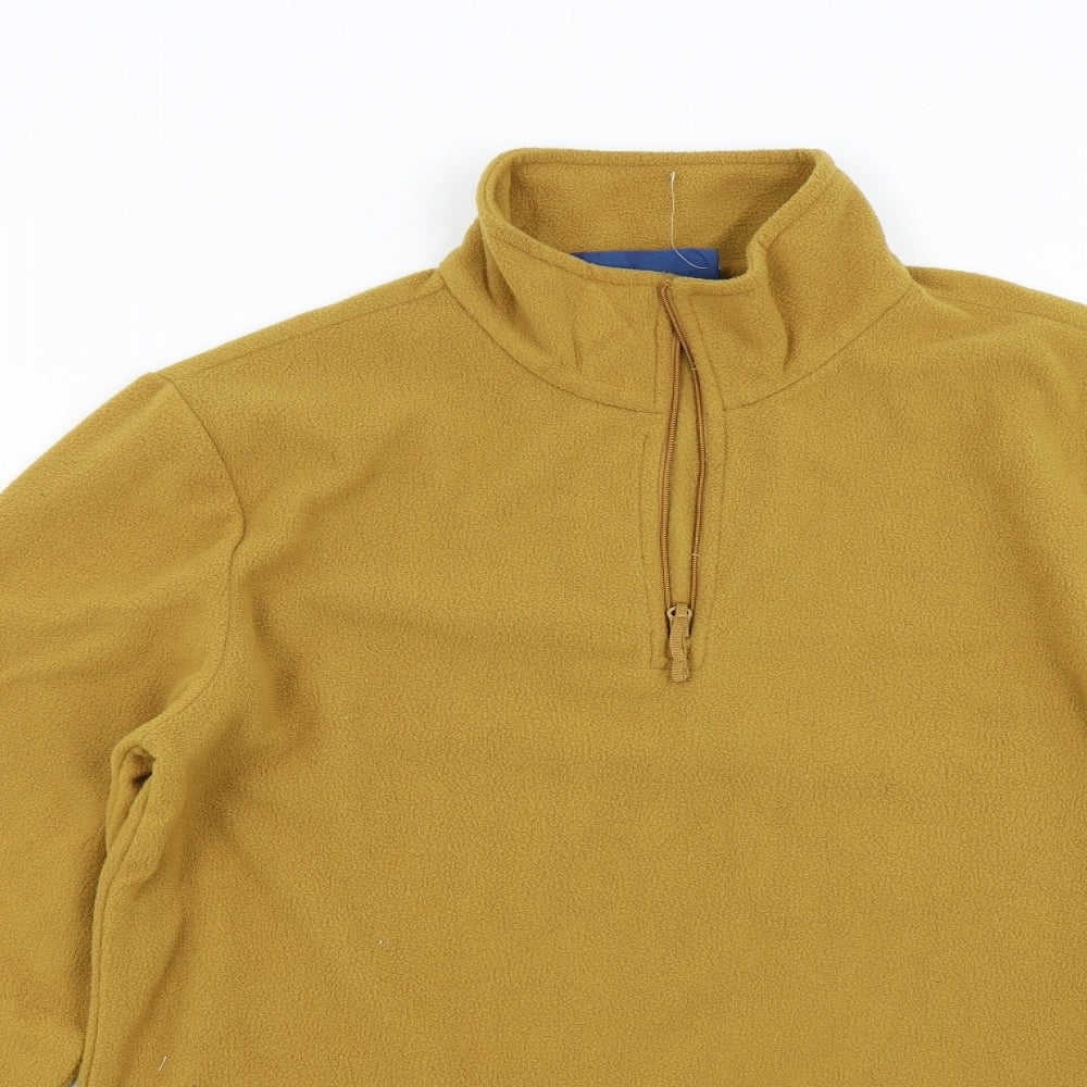 Mountain Warehouse Mens Yellow  Fleece Henley Jumper Size S