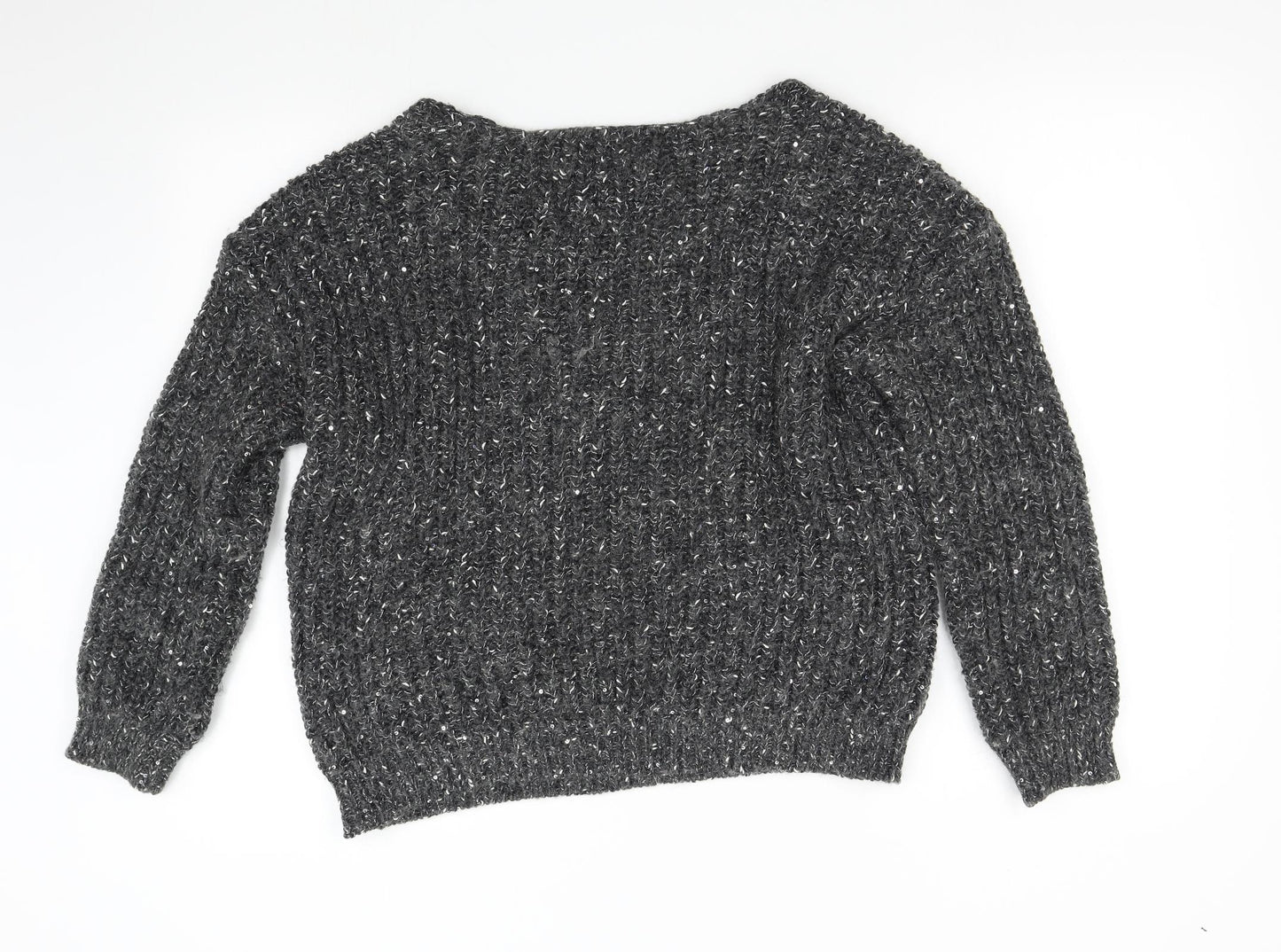 Superdry Womens Grey  Knit Pullover Jumper Size S