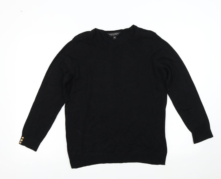 Dorothy Perkins Womens Black  Knit Pullover Jumper Size 18
