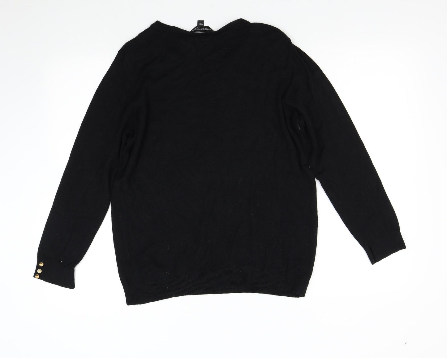 Dorothy Perkins Womens Black  Knit Pullover Jumper Size 18