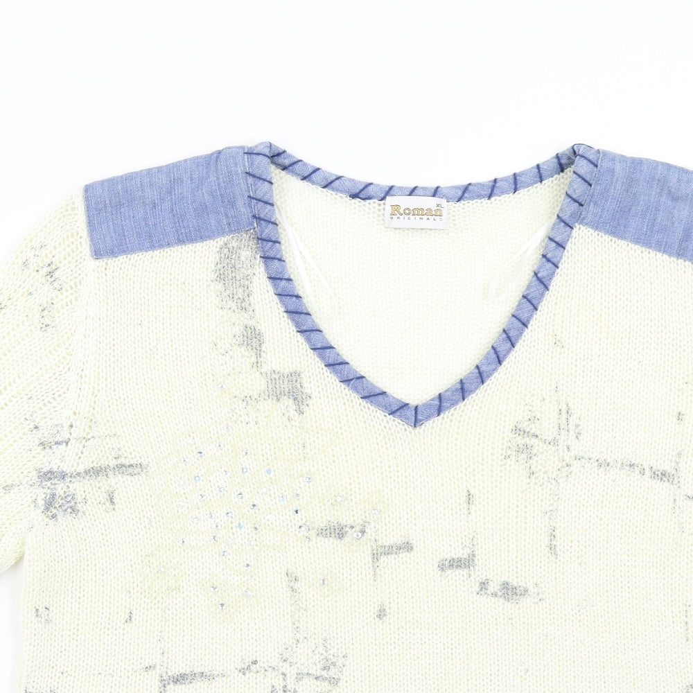 Roman Womens Multicoloured   Pullover Jumper Size XL