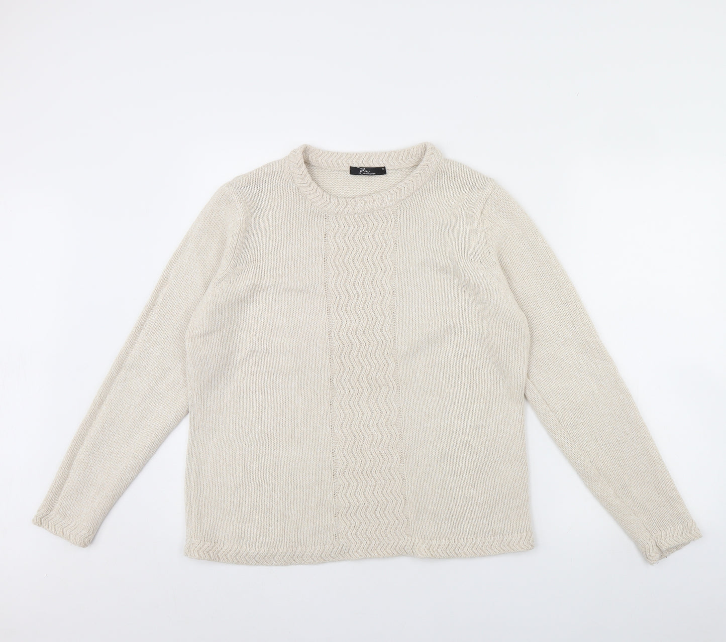 BM Womens Beige   Pullover Jumper Size M