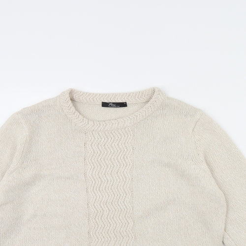 BM Womens Beige   Pullover Jumper Size M
