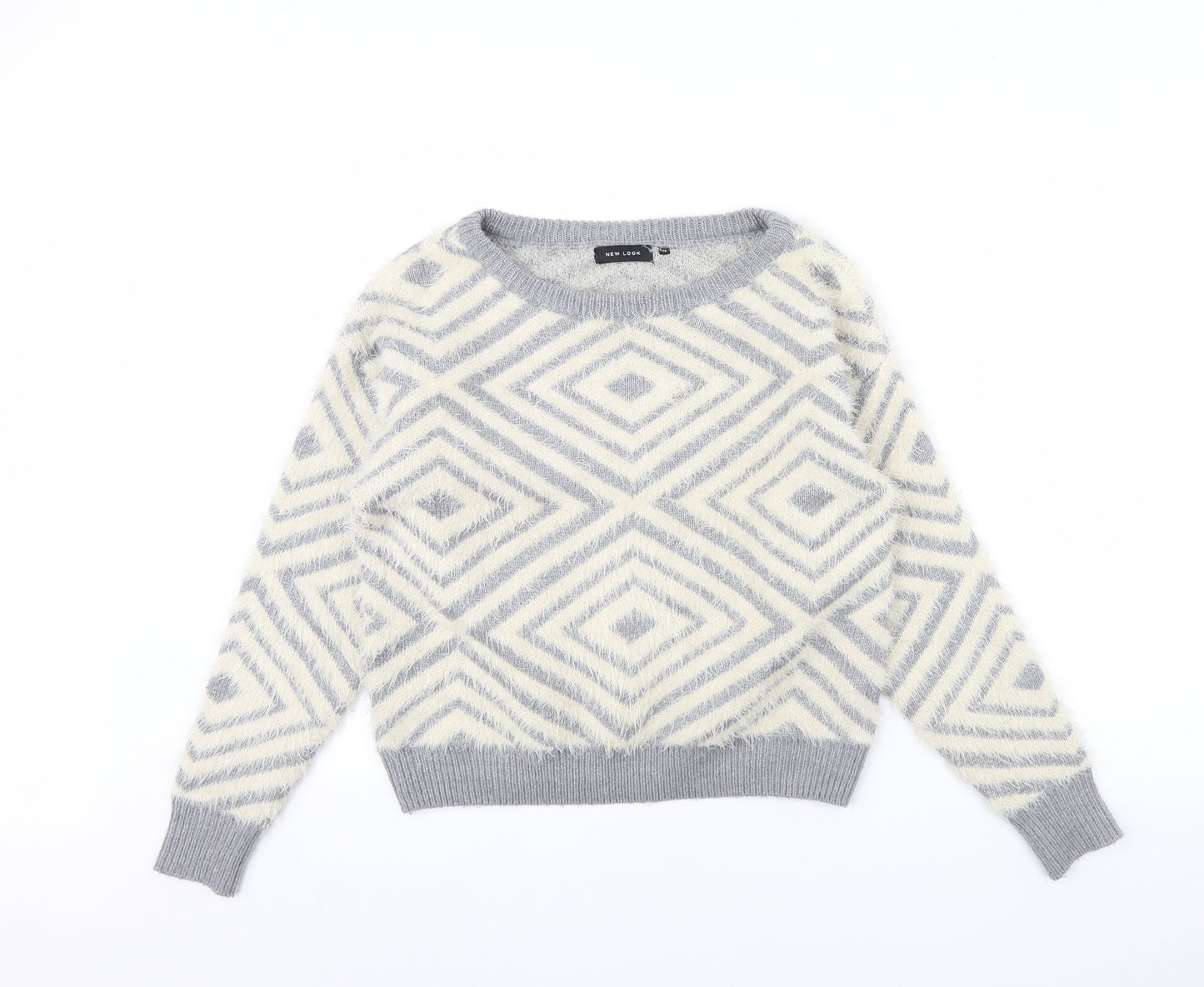 New Look Womens Beige Animal Print  Pullover Jumper Size 10