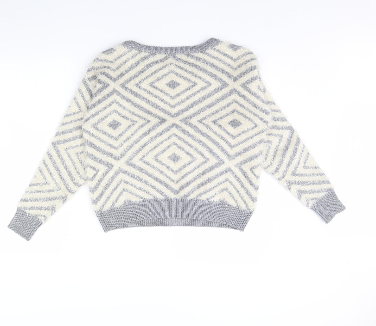New Look Womens Beige Animal Print  Pullover Jumper Size 10