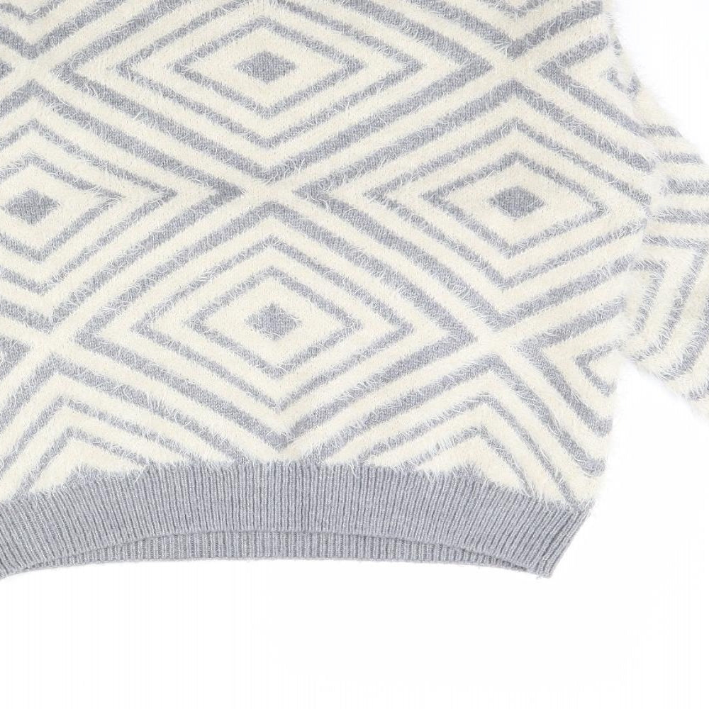New Look Womens Beige Animal Print  Pullover Jumper Size 10