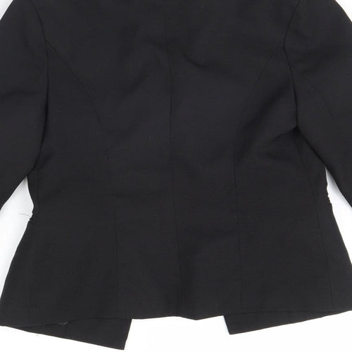 Boohoo Womens Black   Jacket Blazer Size 8  - Shoulder Pads