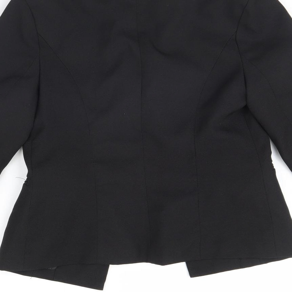 Boohoo Womens Black   Jacket Blazer Size 8  - Shoulder Pads