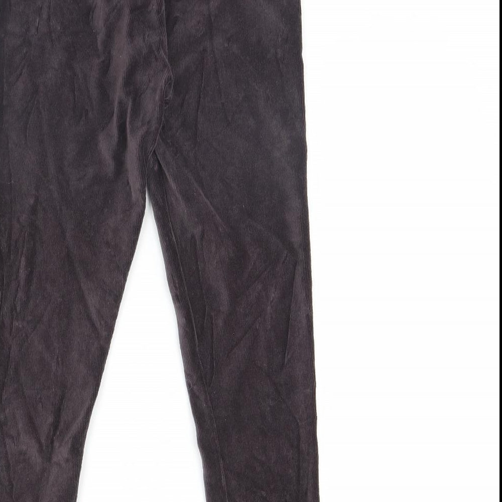 M&S Womens Brown  Corduroy Capri Leggings Size 10 L28 in