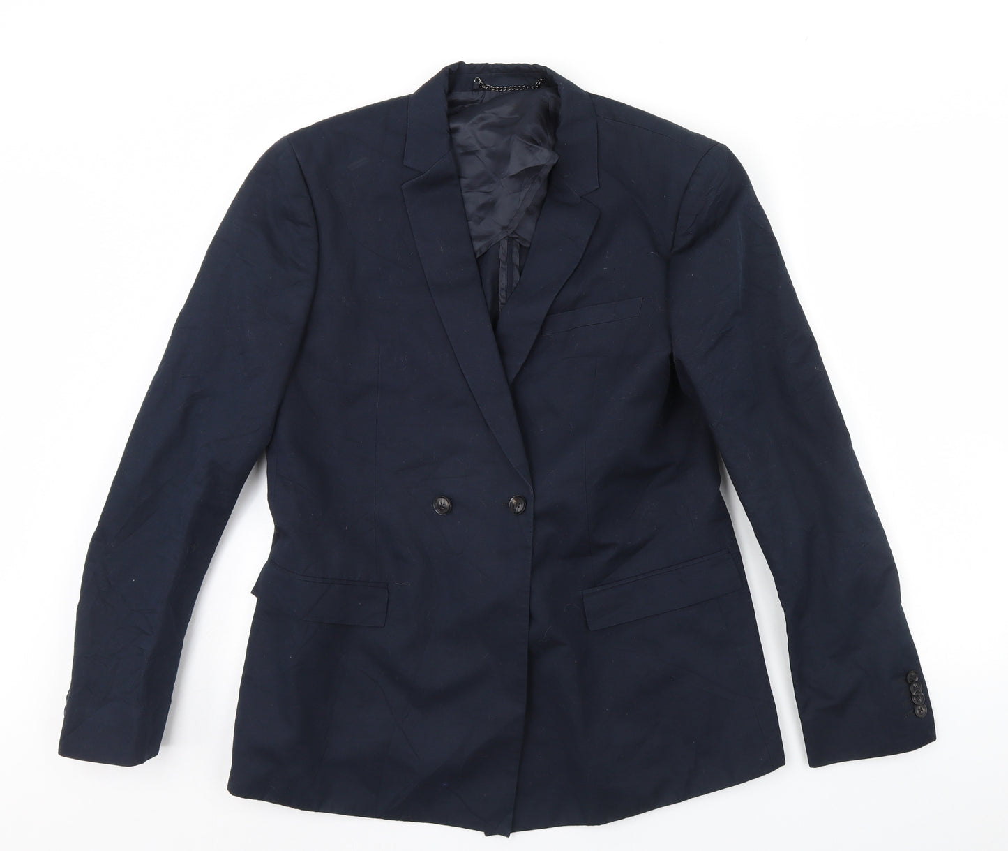 Preworn Mens Blue   Jacket Blazer Size 38  - Shoulder Pads