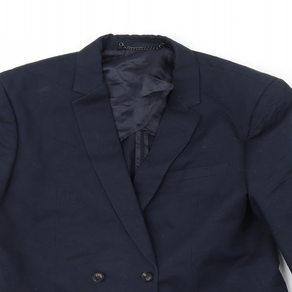 Preworn Mens Blue   Jacket Blazer Size 38  - Shoulder Pads
