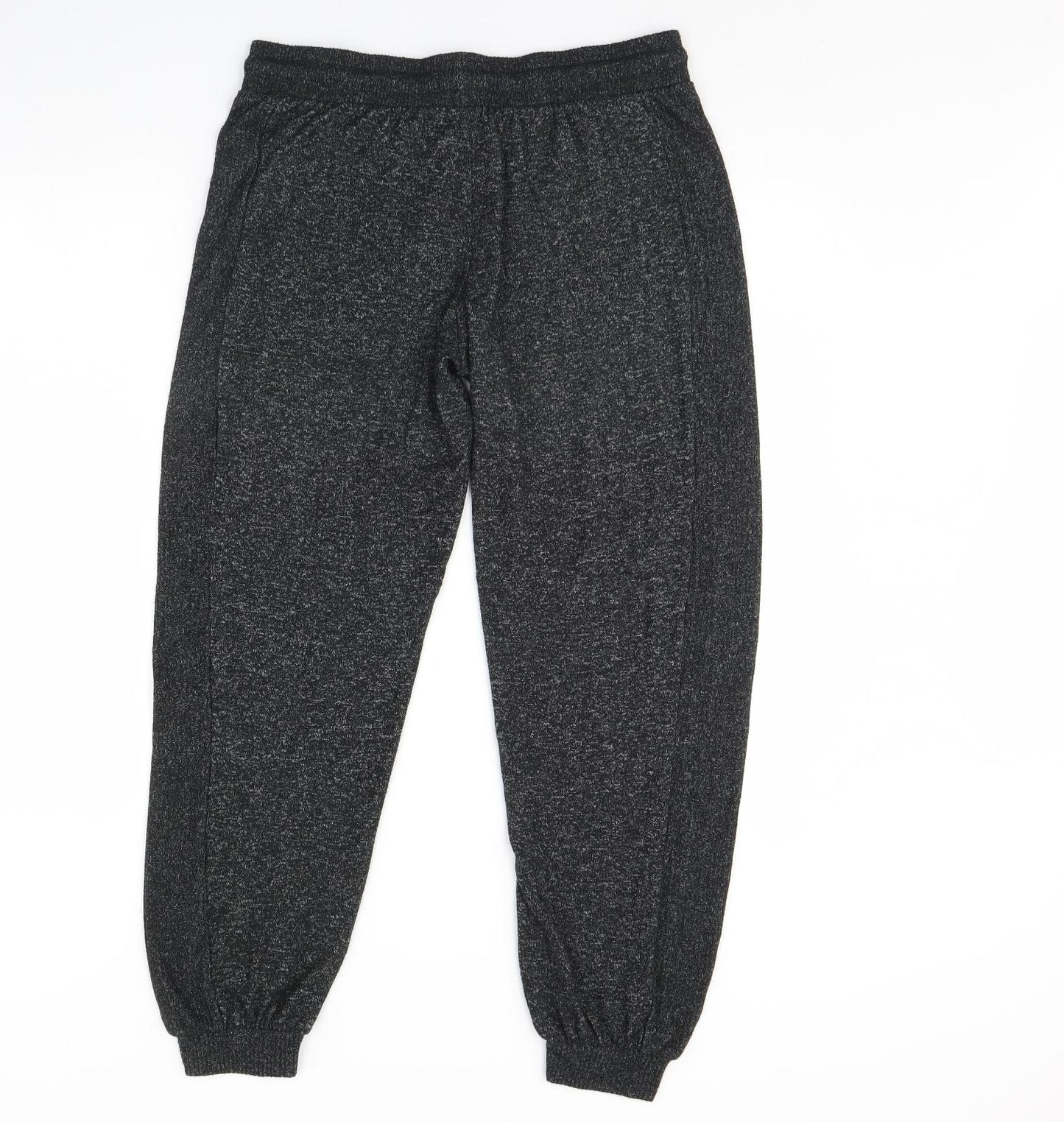 m&S Womens Black   Jogger Trousers Size 12 L29 in