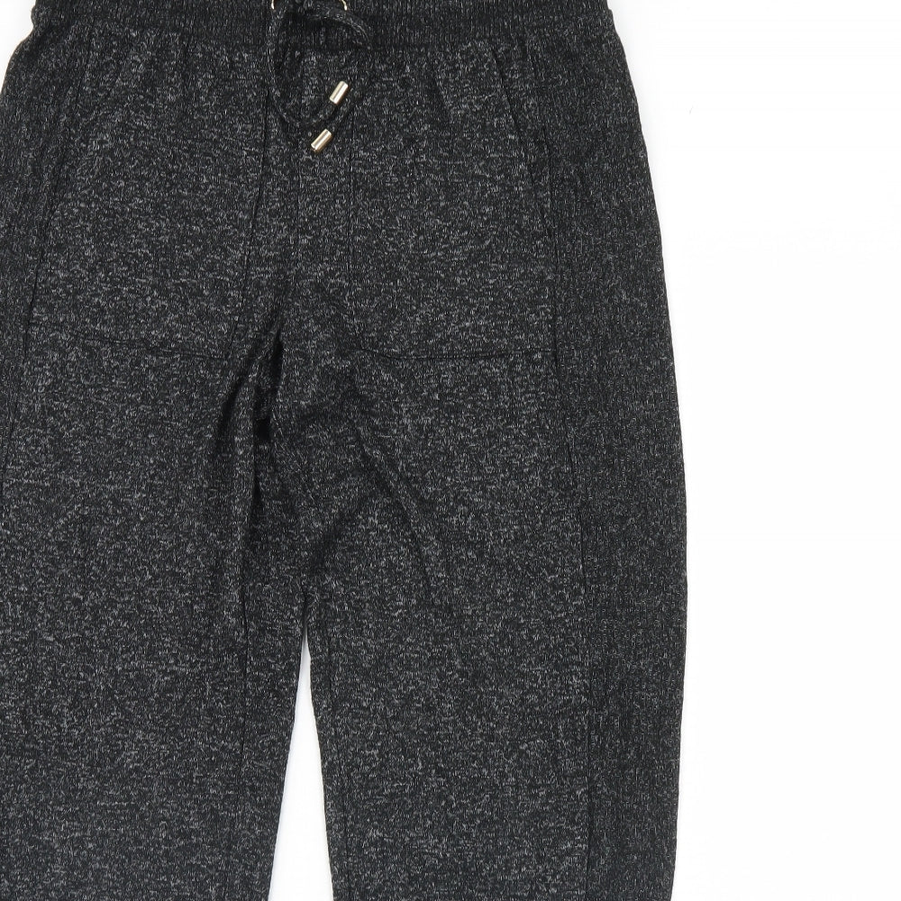 m&S Womens Black   Jogger Trousers Size 12 L29 in