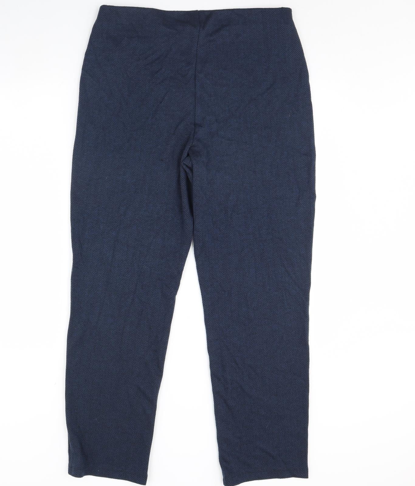 M&s Womens Blue   Trousers  Size 16 L31 in
