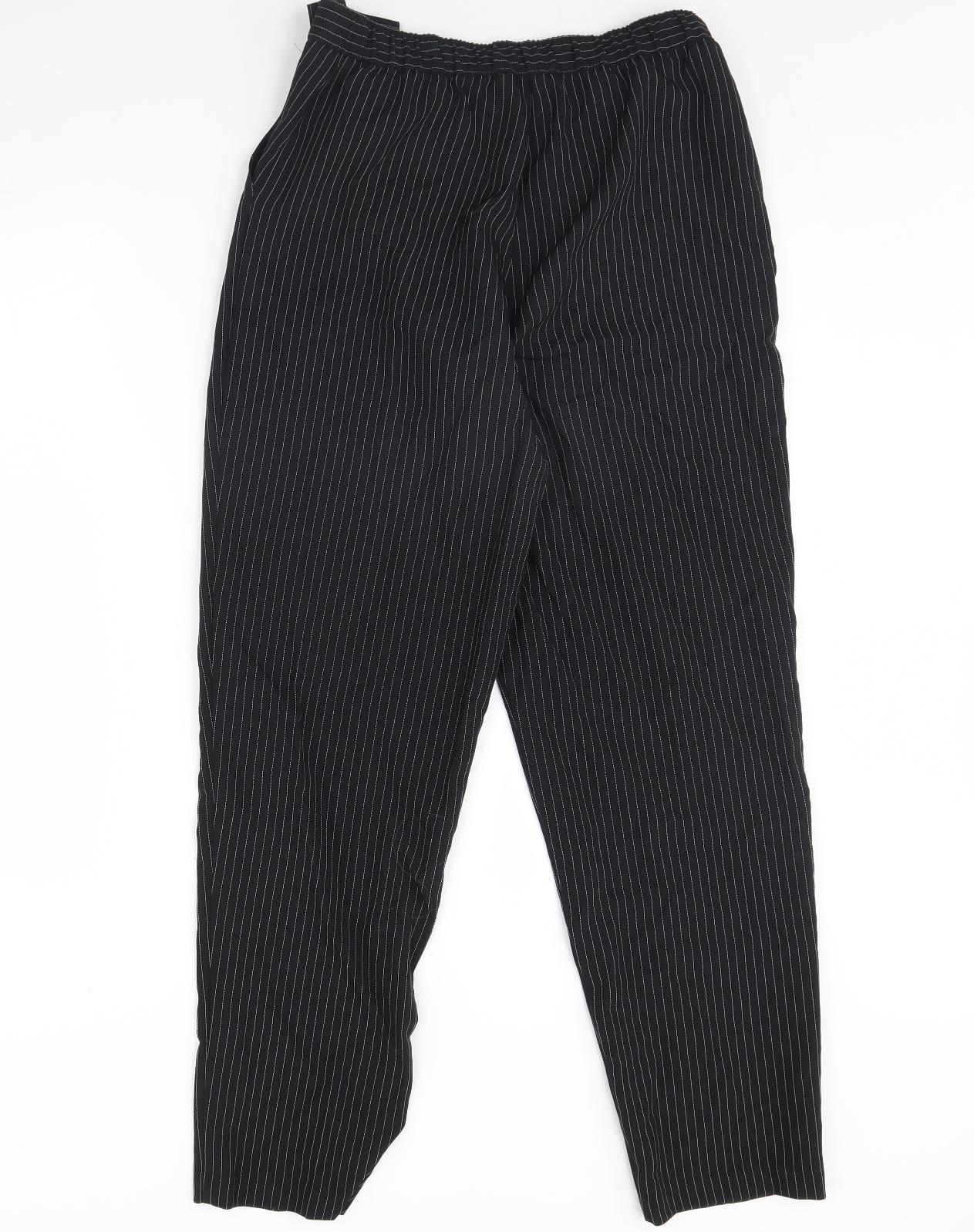 Preworn Womens Black Polka Dot  Trousers  Size 14 L30 in