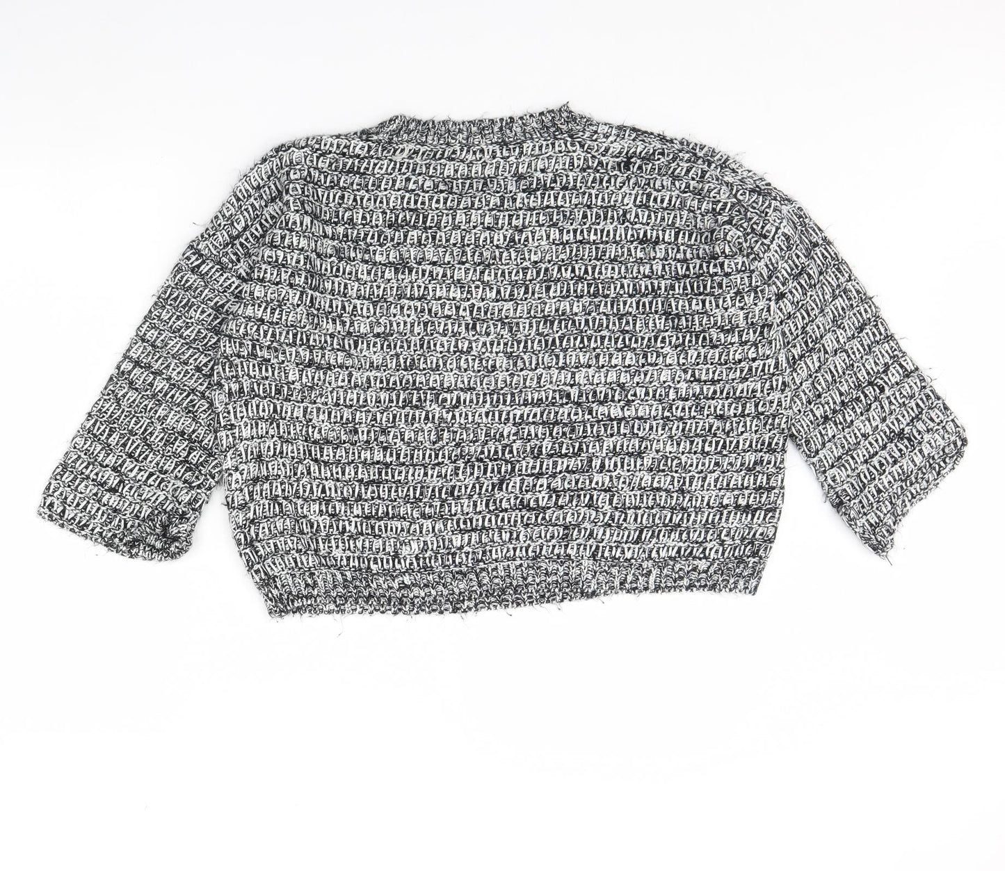 Topshop Womens Blue Herringbone  Pullover Jumper Size 14