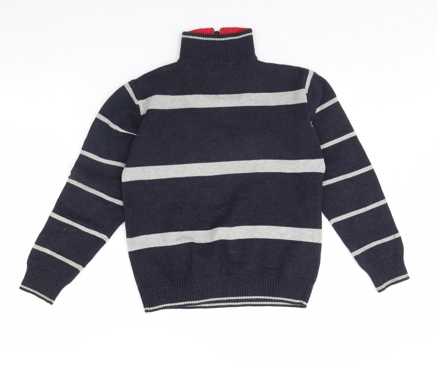 GANT Boys Blue Striped  Henley Jumper Size 11 Years