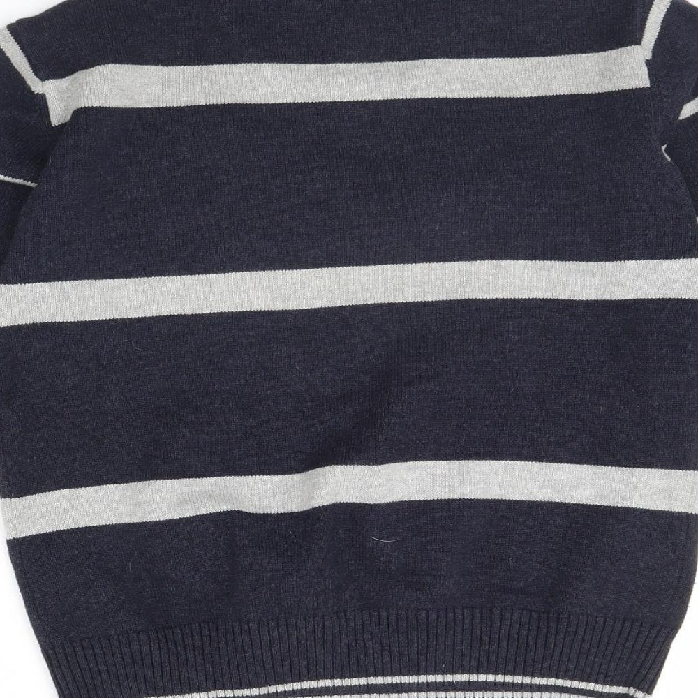 GANT Boys Blue Striped  Henley Jumper Size 11 Years