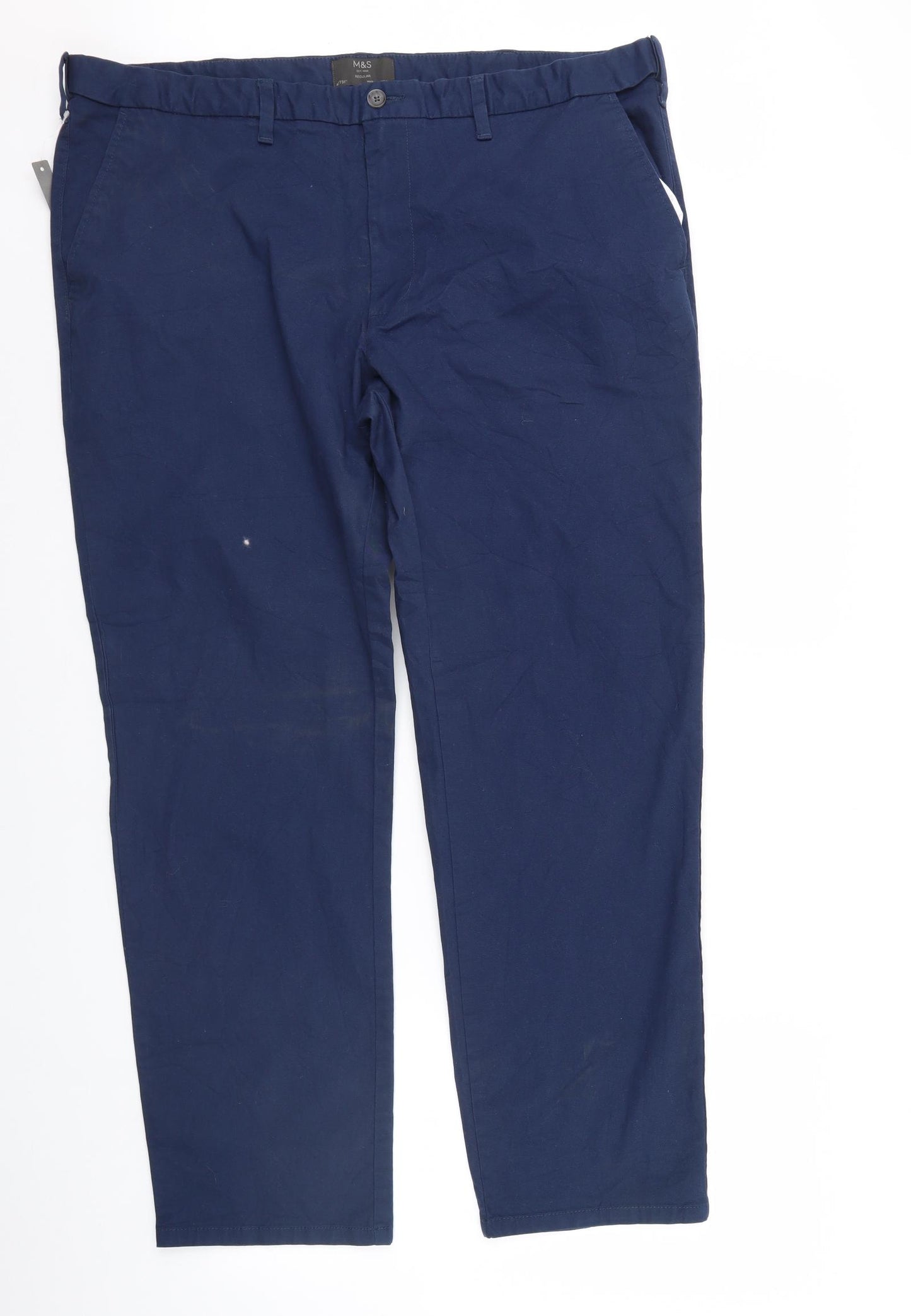 M&s Mens Blue   Trousers  Size 42 L31 in