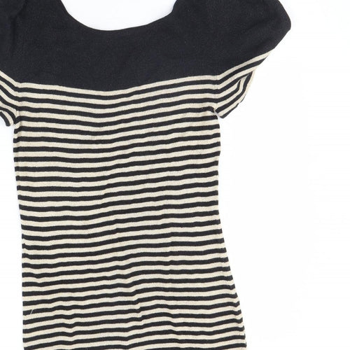 NEXT Womens Beige Striped  Basic Blouse Size 12