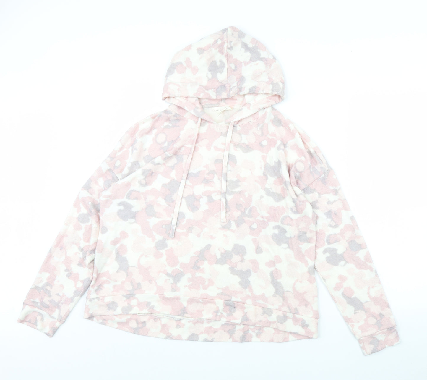 The Lounge Edit Womens Pink Camouflage  Pullover Hoodie Size 16