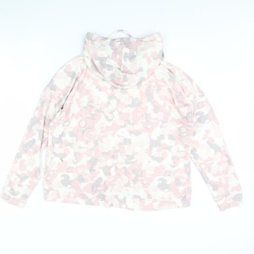 The Lounge Edit Womens Pink Camouflage  Pullover Hoodie Size 16