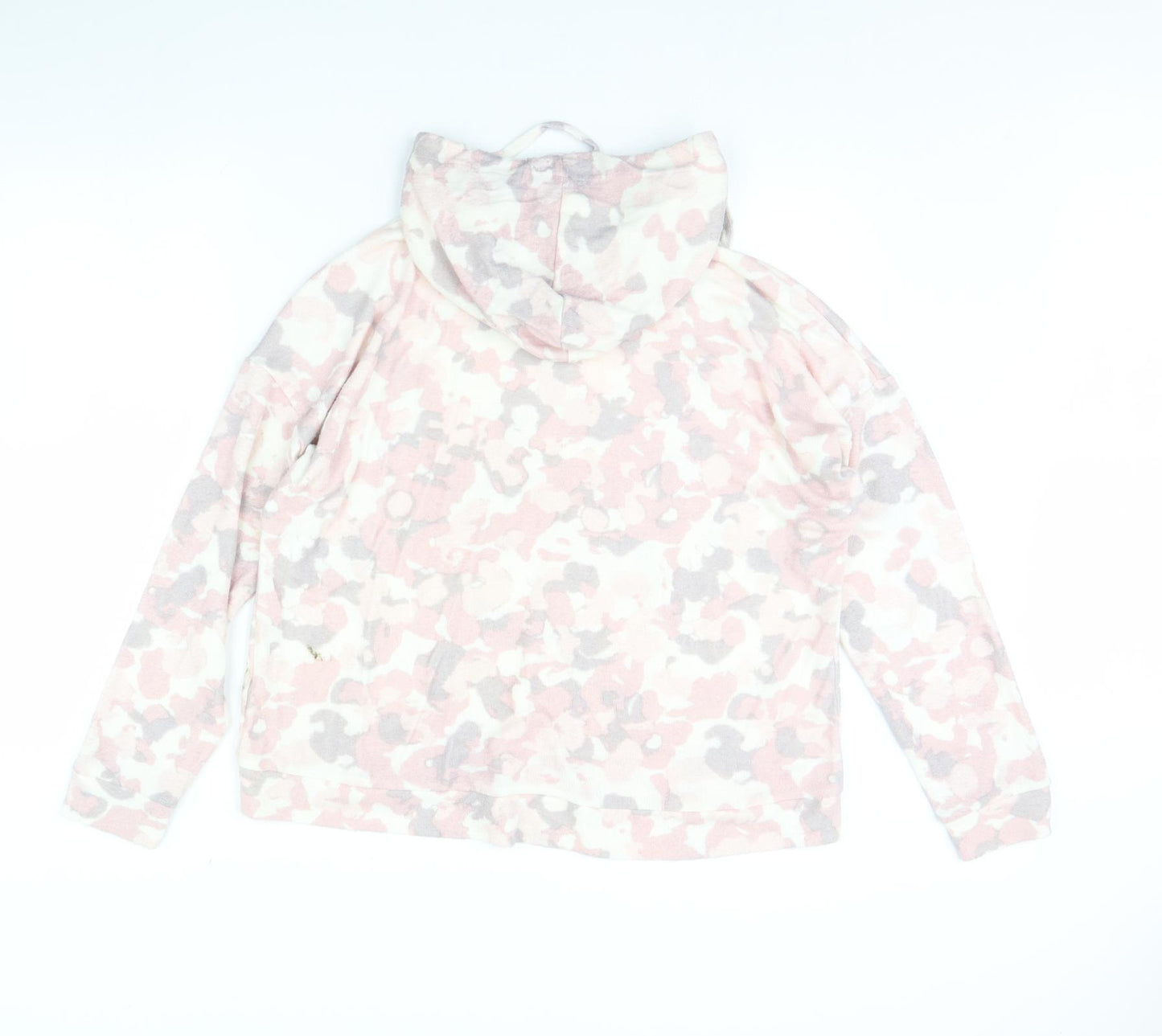 The Lounge Edit Womens Pink Camouflage  Pullover Hoodie Size 16