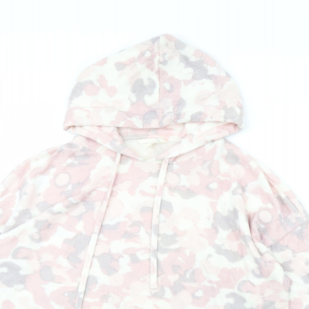 The Lounge Edit Womens Pink Camouflage  Pullover Hoodie Size 16