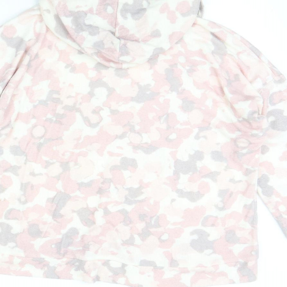 The Lounge Edit Womens Pink Camouflage  Pullover Hoodie Size 16