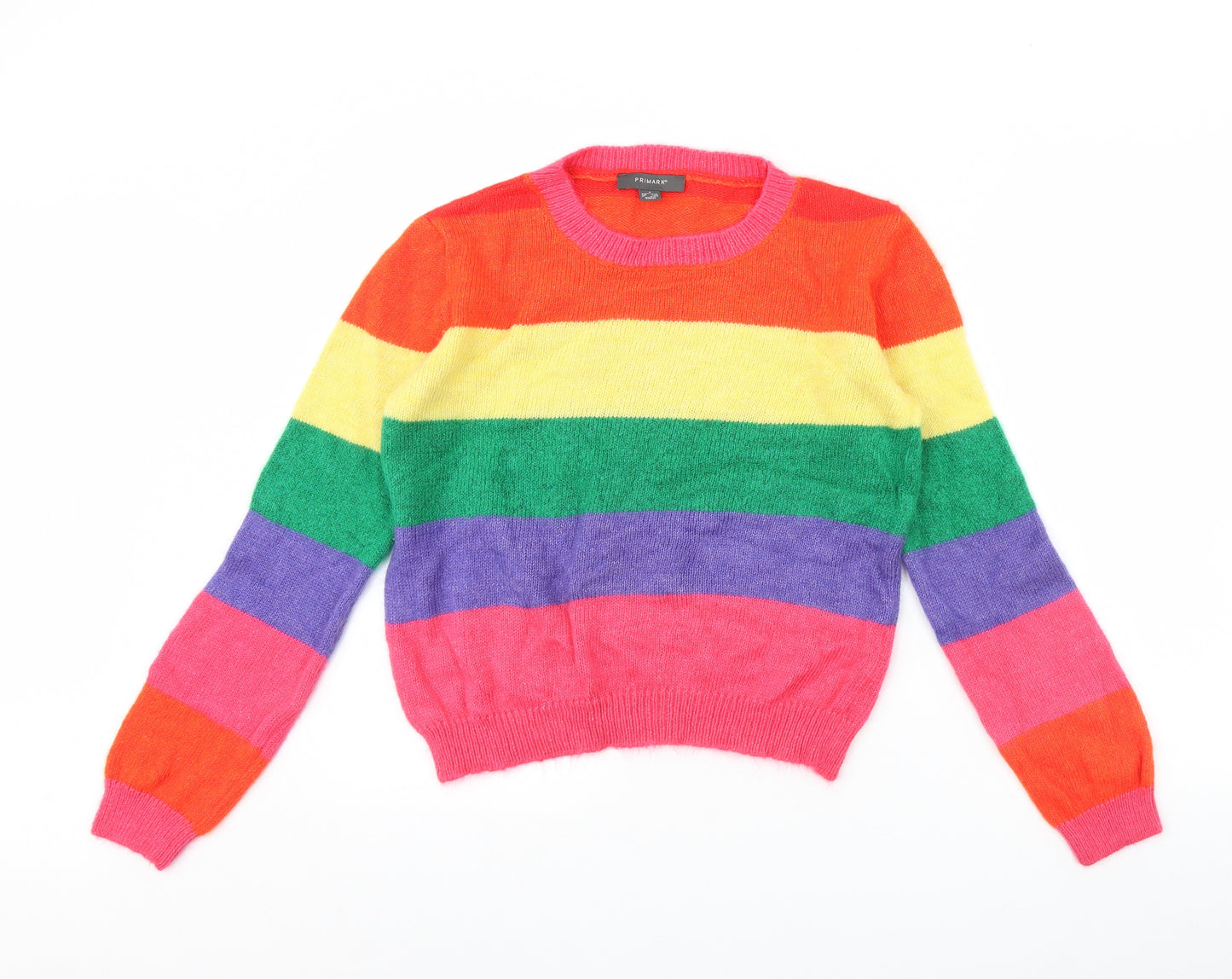 Primark Womens Multicoloured Striped  Pullover Jumper Size S