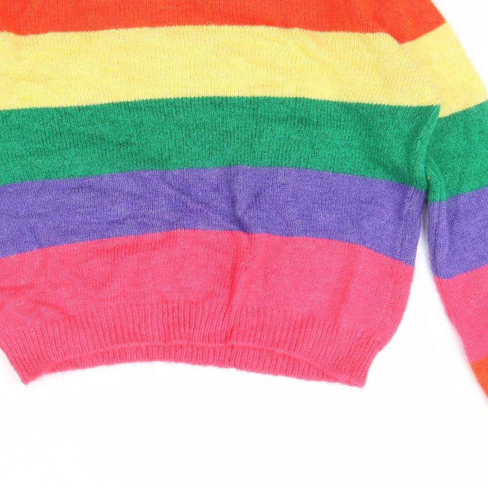 Primark Womens Multicoloured Striped  Pullover Jumper Size S