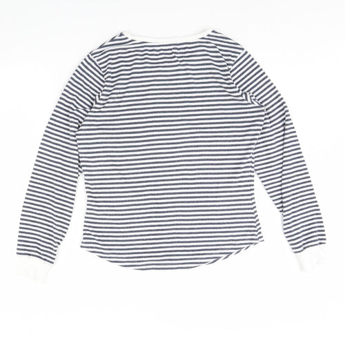 F&F Womens Blue Striped  Cami Pyjama Top Size 8