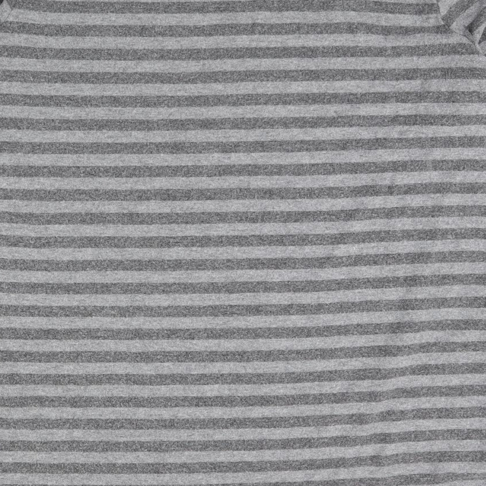 Yours Womens Grey Striped  Pullover Jumper Size 24