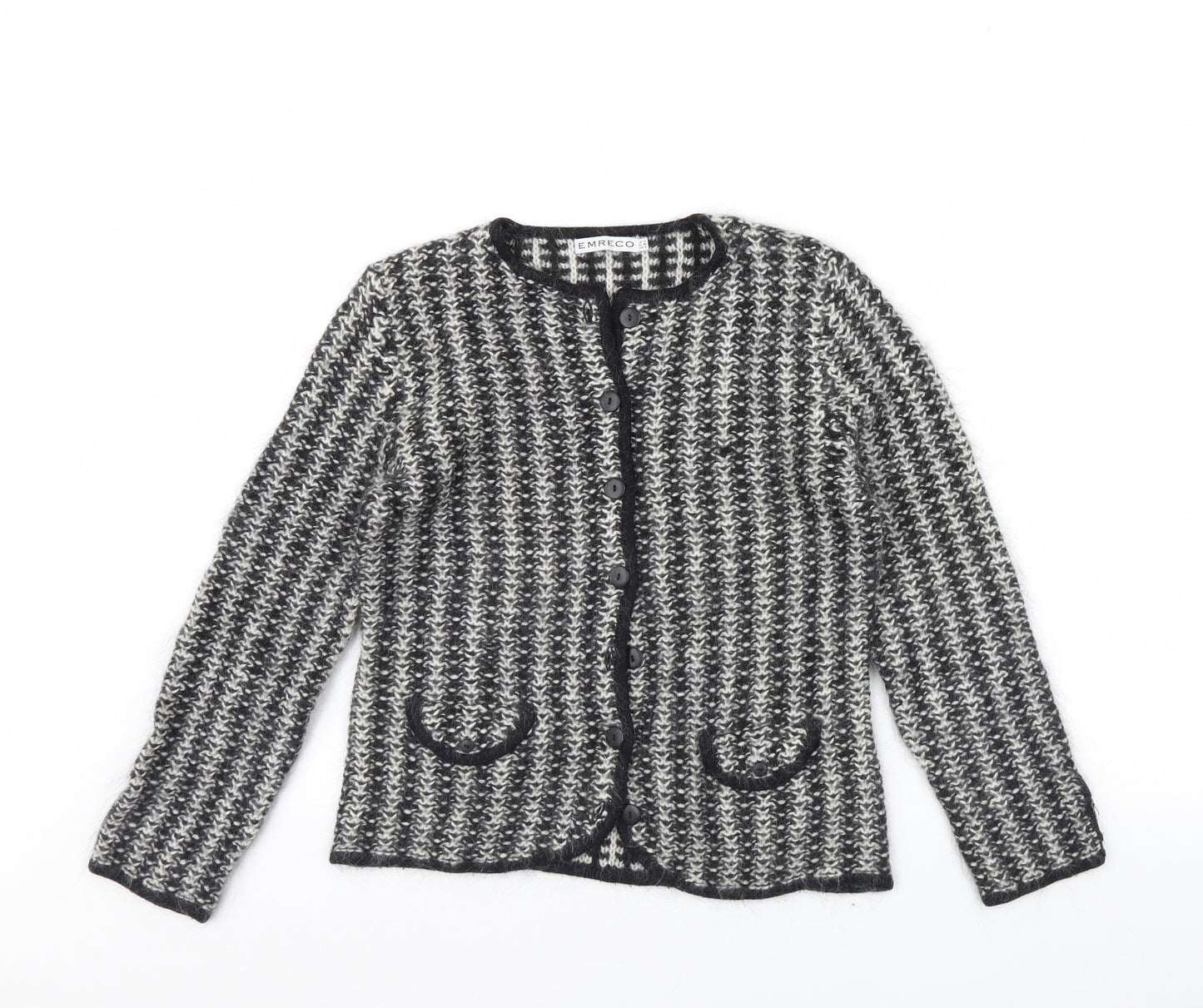 Emerco Womens Black Herringbone  Jacket  Size 10