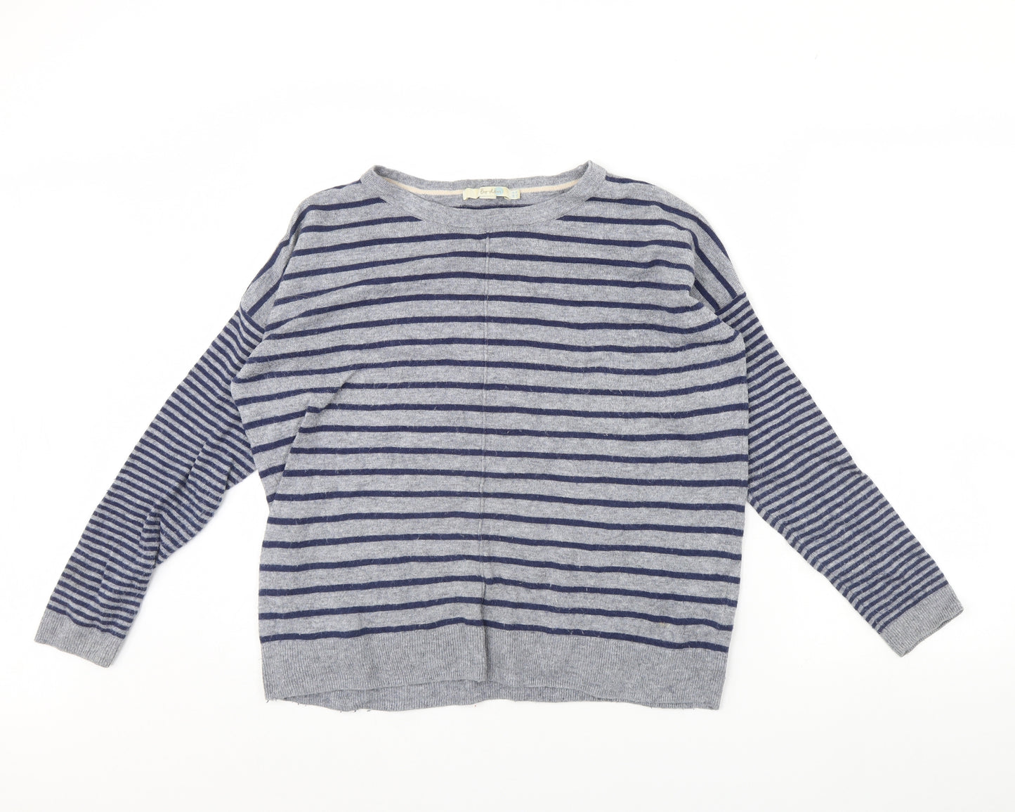 Boden Womens Blue Striped  Pullover Jumper Size 14