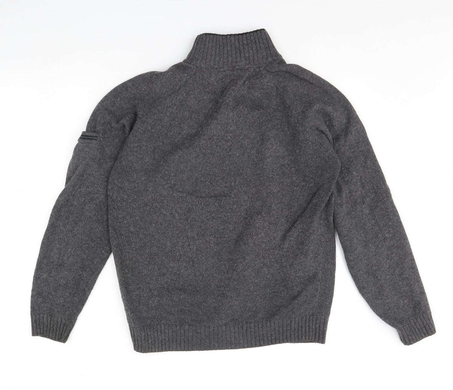 M&S Mens Grey   Henley Jumper Size S
