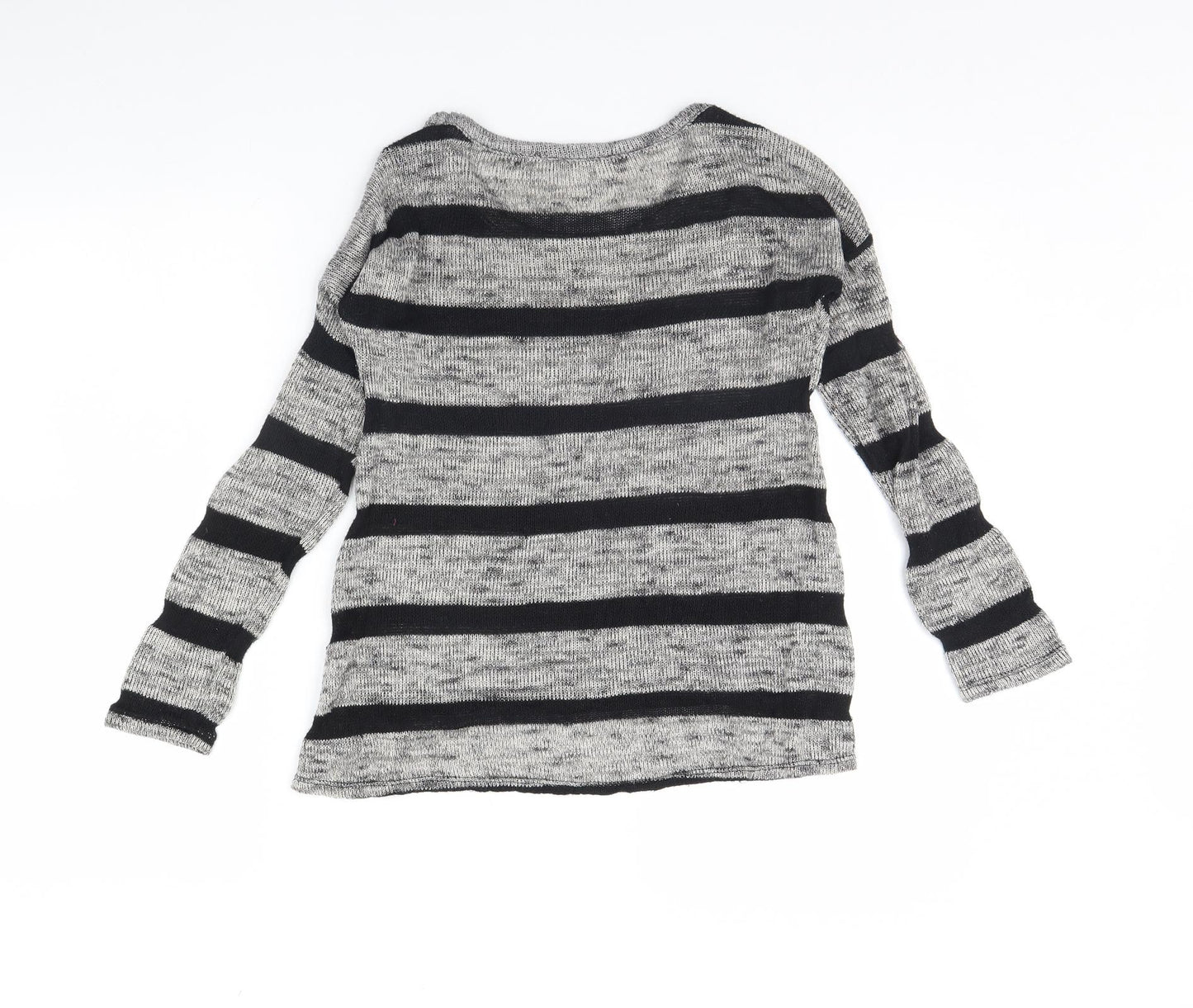 Atmosphere Womens Black Striped  Pullover Jumper Size 8