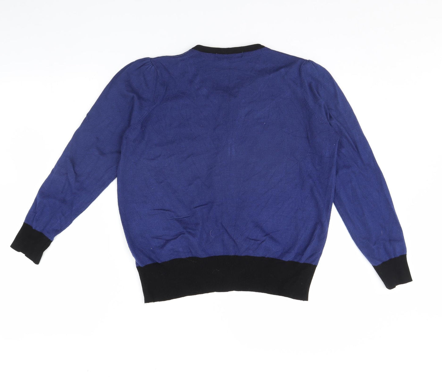 M&s Womens Blue   Cardigan Jumper Size 16