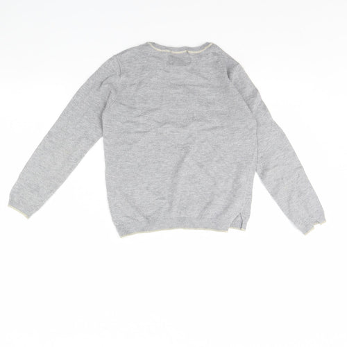 Zara Girls Grey   Pullover Jumper Size 8 Years