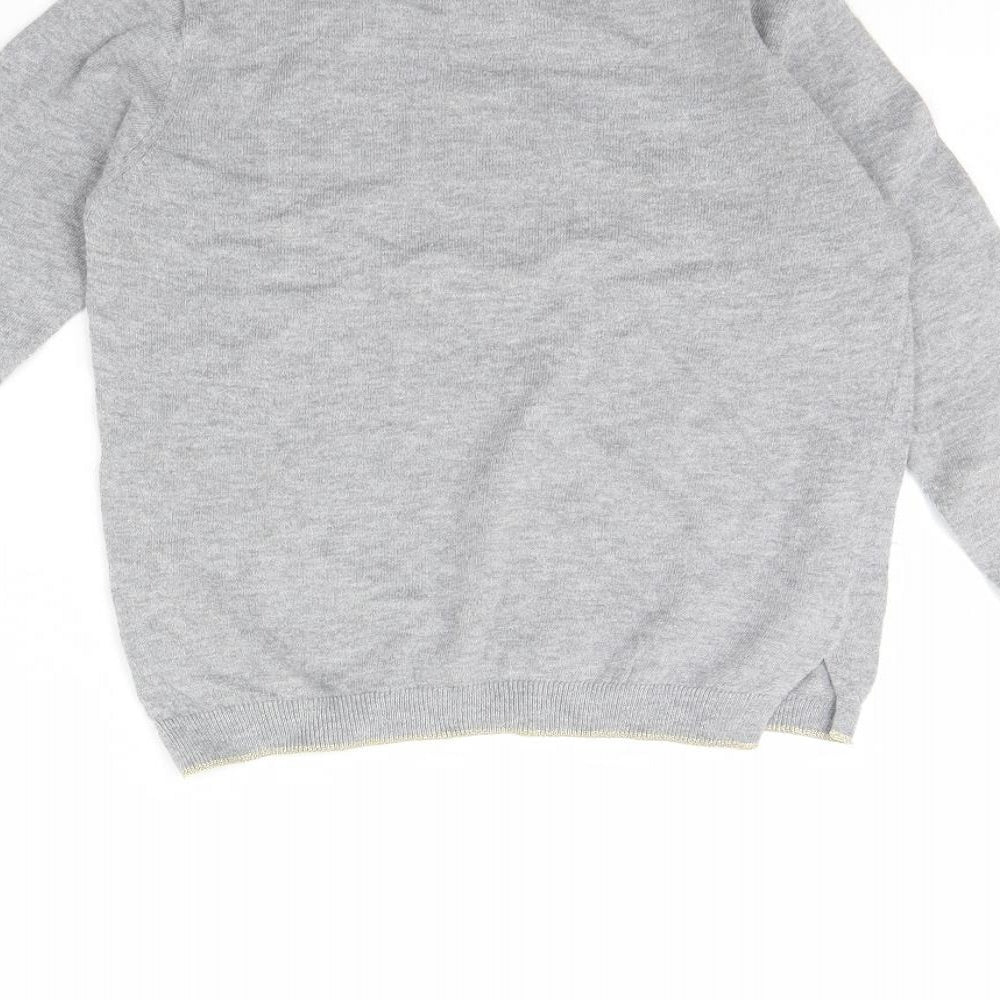 Zara Girls Grey   Pullover Jumper Size 8 Years