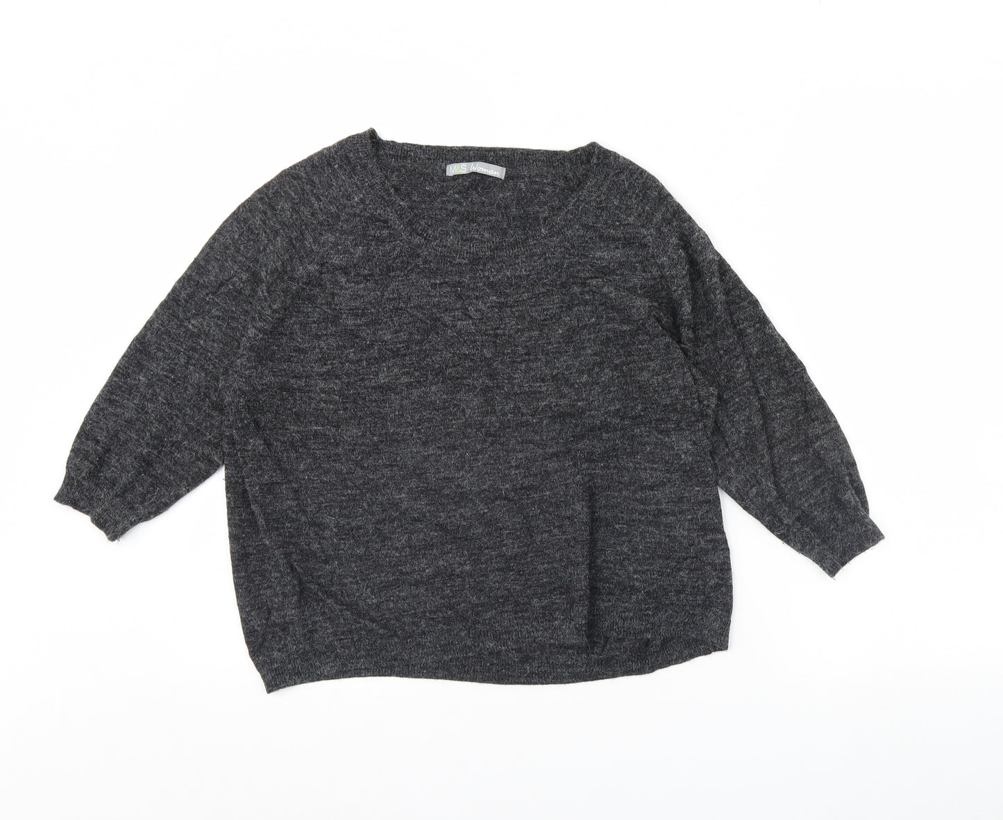 M&s Womens Grey   Pullover Jumper Size 12