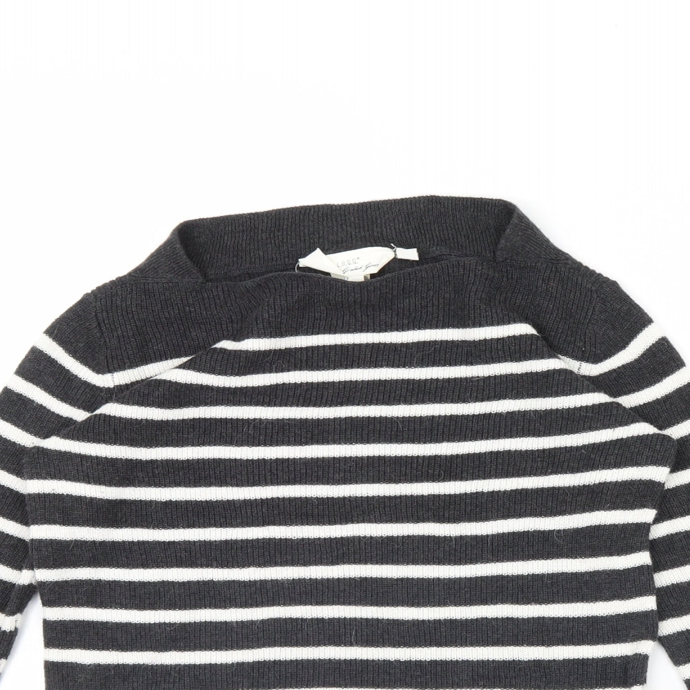 H&M Womens Black Striped  Pullover Jumper Size S