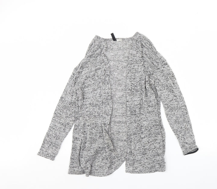 Divided Womens Grey Herringbone  Cardigan Jumper Size S