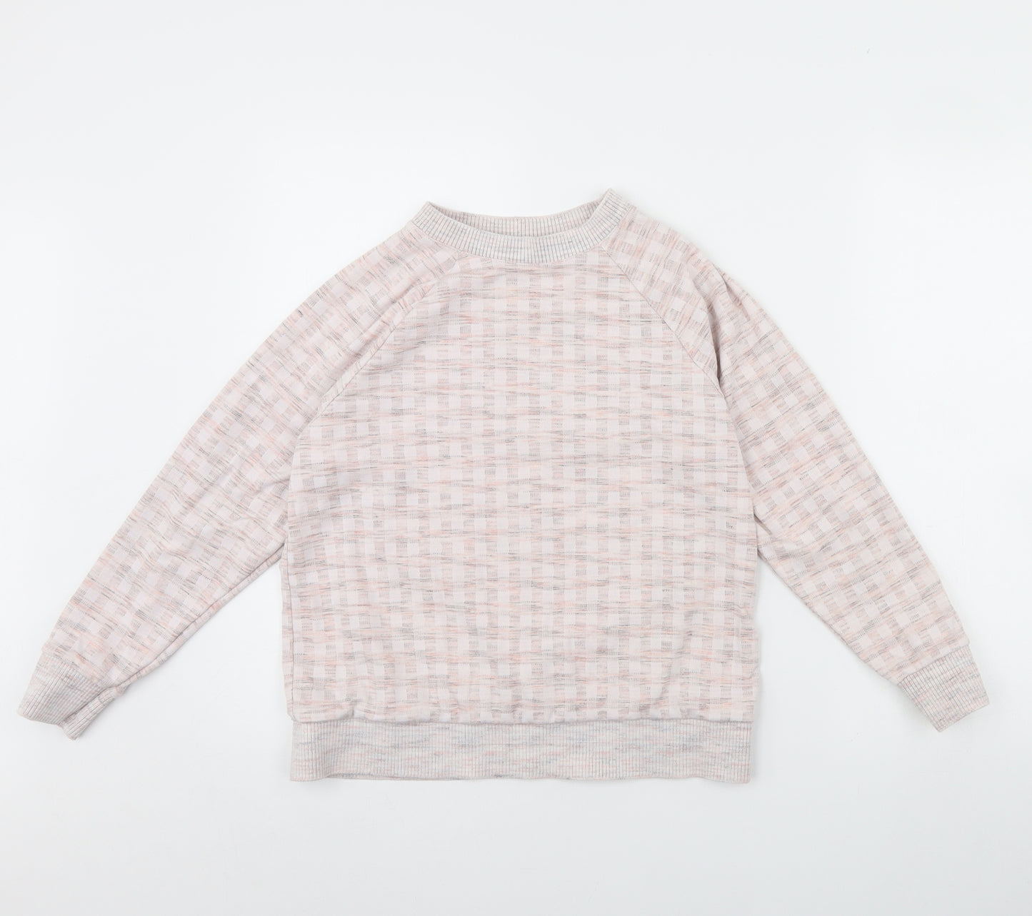 Preworn Womens Pink Plaid  Pullover Jumper Size S