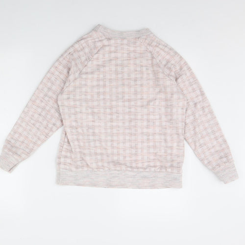 Preworn Womens Pink Plaid  Pullover Jumper Size S