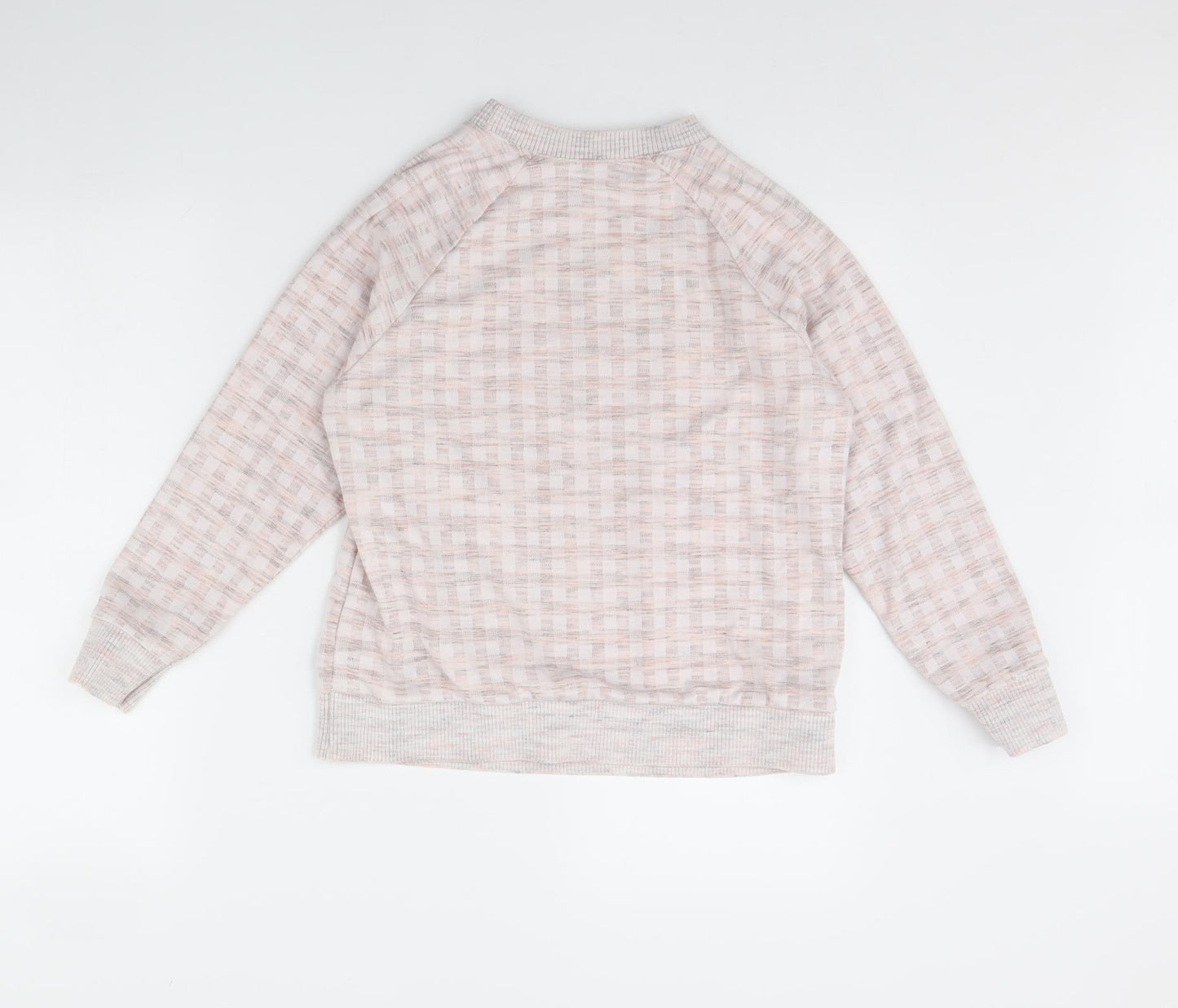 Preworn Womens Pink Plaid  Pullover Jumper Size S