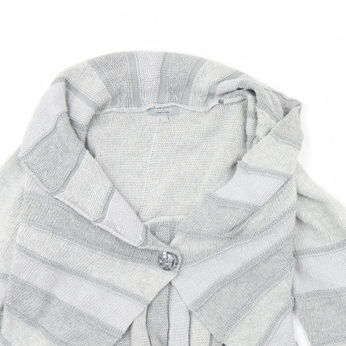 Per Una Womens Grey Striped  Jacket  Size L