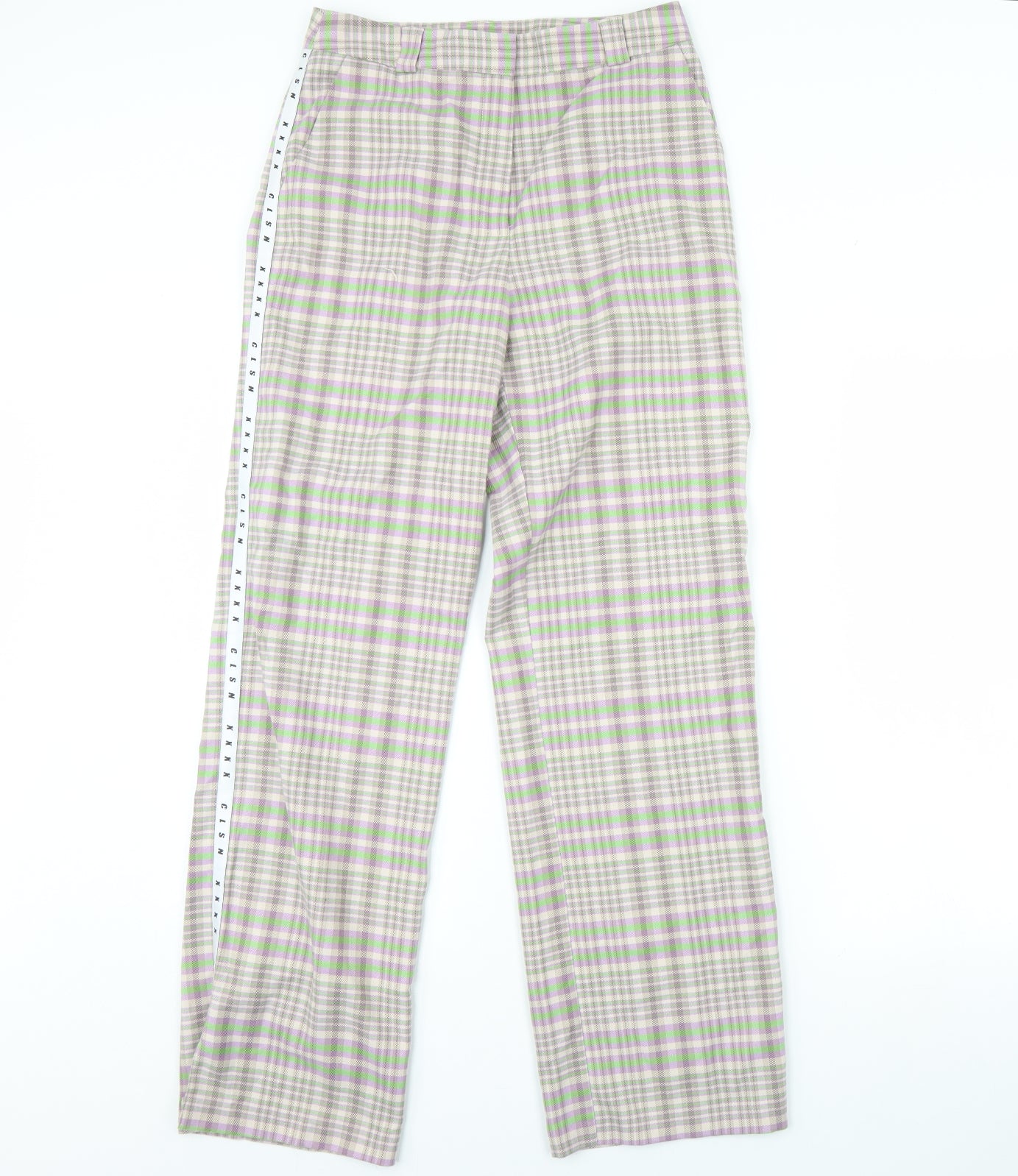 COLLUSION Womens Grey Check  Trousers  Size 10 L31 in