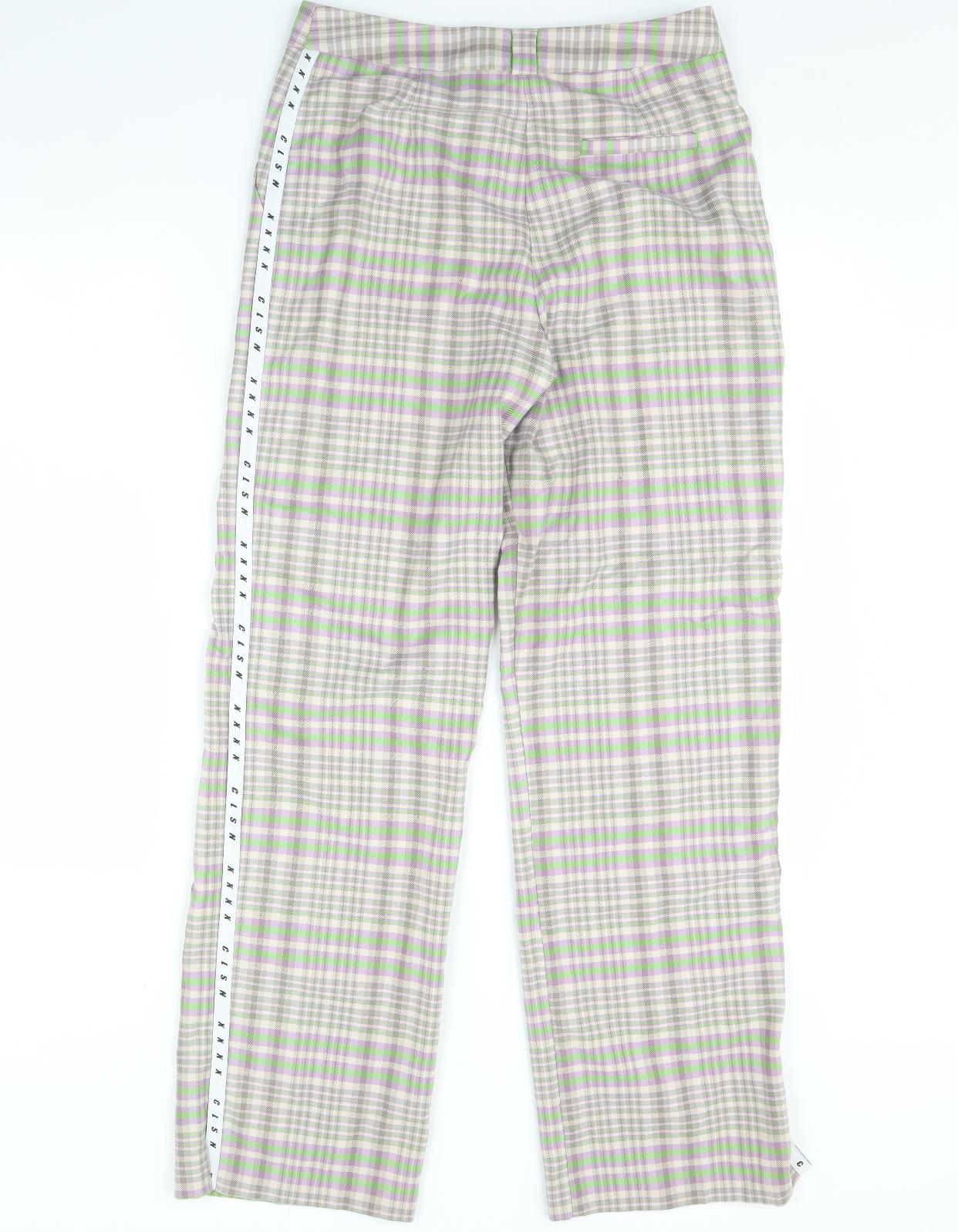 COLLUSION Womens Grey Check  Trousers  Size 10 L31 in