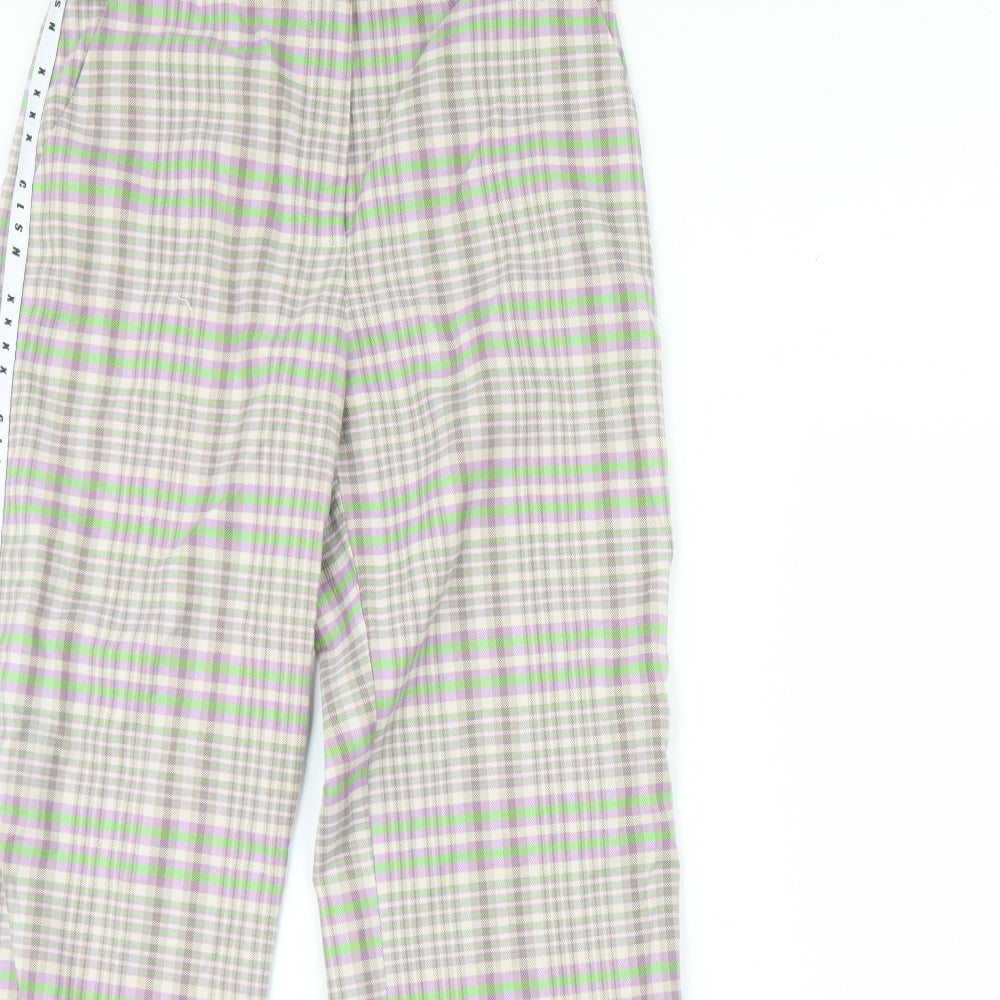 COLLUSION Womens Grey Check  Trousers  Size 10 L31 in